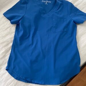 Blue V-Neck Scrub Top
